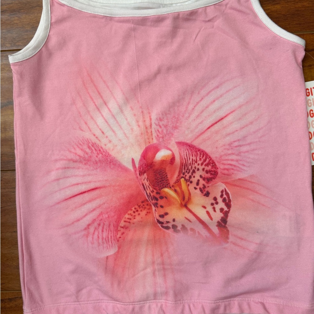 BNWT Pink Orchid Summer Graphic Tank Top Cami - Picture 3 of 6